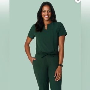 Mandala Midnight Green Scrub Set